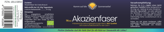 Meine Akazienfaser Bio 250 g - Mehrweg Glas