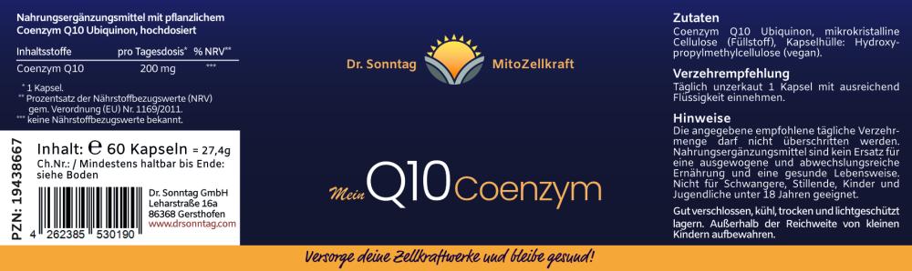 Mein Q 10 Coenzym hochdosiert