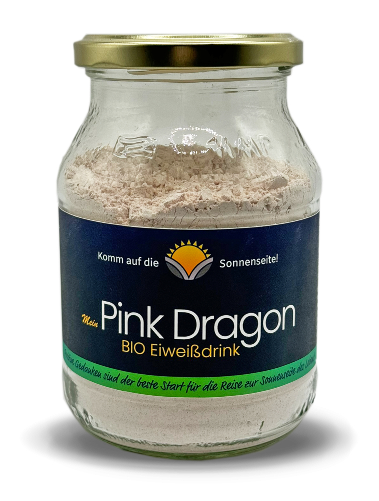 Pink Dragon Eiweißdrink Bio Drachenfrucht Mehrweg Glas